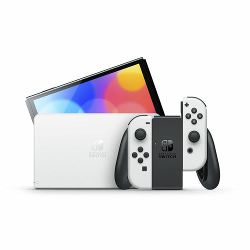 Console Nintendo Switch OLED blanche, vue principale