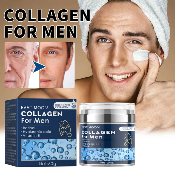 East Moon-Crème au collagène anti-déformable pour homme, estompe les marques d'acné, nettoie les points noirs, hydrate en douceur