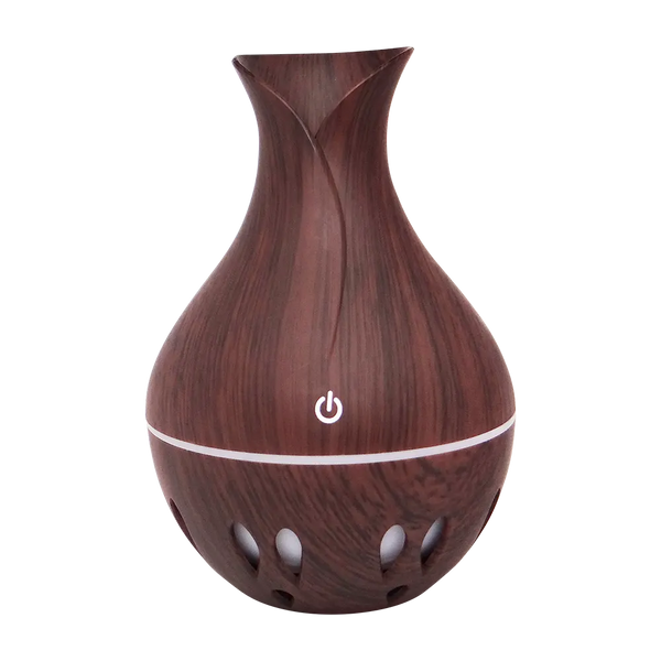 Diffuseur & humidificateur d'huiles essentielles aspect bois foncé