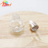 Bouteille compte-gouttes en verre en forme de boule, recharge sphérique, bouchon métallique, huiles de Massage, sérum, liquide d'aromathérapie pour Pipette