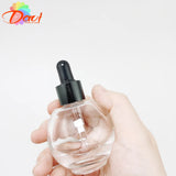 Bouteille compte-gouttes en verre en forme de boule, recharge sphérique, bouchon métallique, huiles de Massage, sérum, liquide d'aromathérapie pour Pipette