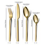 Set couverts inox épais — Couteau steak, fourchette & cuillère 4 pièces qualité hôtellerie