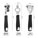 Set d'ustensiles cuisine multifonction — Râpe à fromage, roulette pizza, affûteur & cuillère glacée