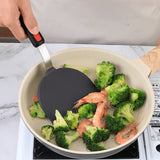 Spatule silicone teppanyaki & crêpes — Pelle de cuisson anti-adhésive premium