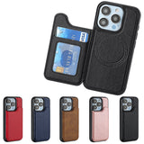 Coque iPhone Premium — Cuir avec porte-carte & compatibilité MagSafe
