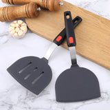 Spatule silicone teppanyaki & crêpes — Pelle de cuisson anti-adhésive premium