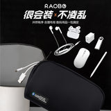 Trendy new data cable storage bag multi-functional large-capacity multi-layer earphone data cable charging treasure storage bag