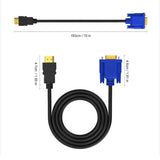 Câble adaptateur HDMI vers VGA — Convertisseur HD pour PC, DVD & télévision