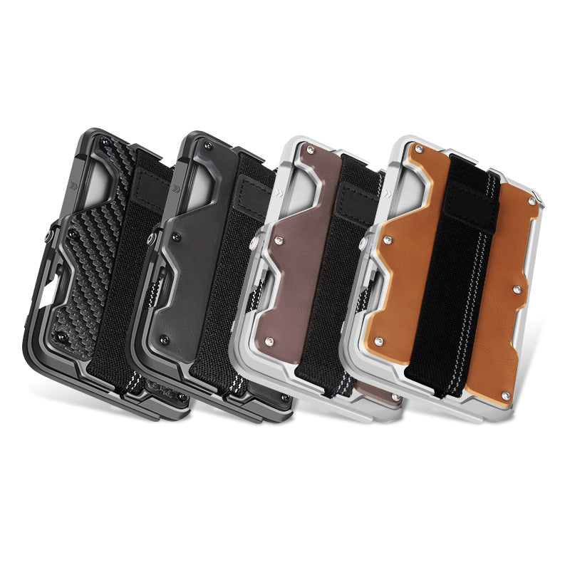 Porte-cartes MagSafe aluminium — Wallet magnétique grande capacité pour iPhone