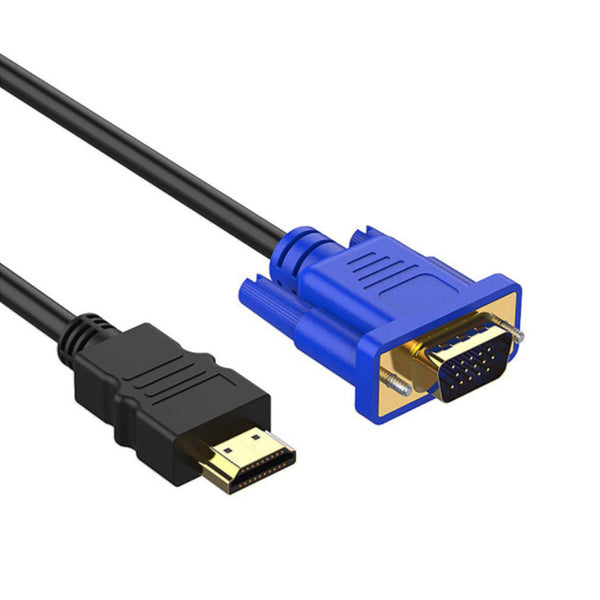 Câble adaptateur HDMI vers VGA — Convertisseur HD pour PC, DVD & télévision