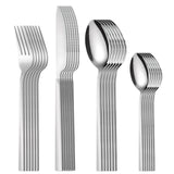 Set couverts inox épais — Couteau steak, fourchette & cuillère 4 pièces qualité hôtellerie