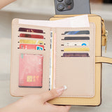 Mini sac bandoulière femme compatible tactile — Pochette cuir PU carré chic
