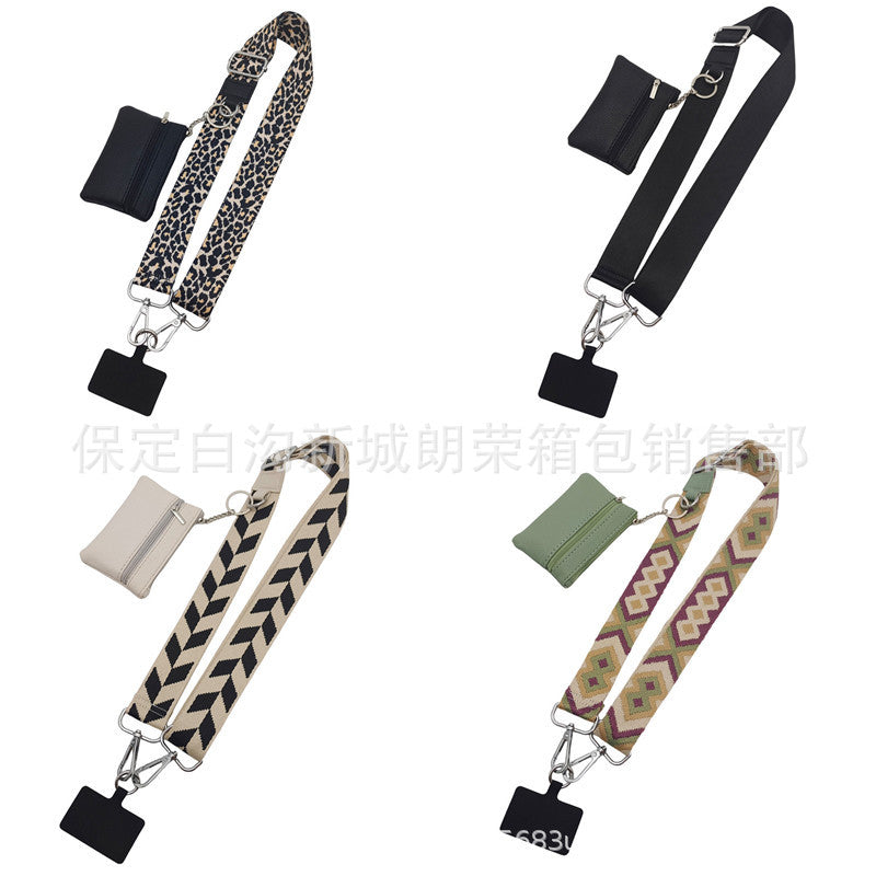 Bandoulière téléphone avec mini-pochette — Sangle réglable & détachable