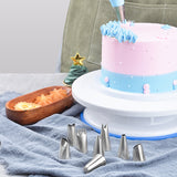 Kit complet décoration gâteaux — Plateau tournant, douilles, poches & spatules pâtisserie