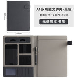 Porte-documents A4 multifonction — Pochette cuir avec support téléphone