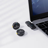 Micro cravate sans fil magnétique — 1 émetteur 2 récepteurs pour smartphone