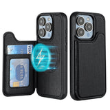 Coque iPhone Premium — Cuir avec porte-carte & compatibilité MagSafe