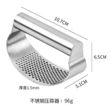 Presse-ail inox 430 multifonction — Écraseur, éplucheur & broyeur en anneau