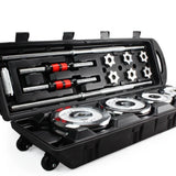 Set d'haltères ajustables 20-50kg — Acier chromé musculation maison