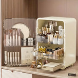 Organisateurs de maquillage à motif de lune avec couvercle et égouts de proximité, vitrines cosmétiques, stockage de cosmétiques, organisateurs de soins de la peau, cadeaux pour filles