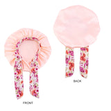 Bonnet élastique en Satin soyeux pour enfants, chapeau de couchage, Baotou, nœud mignon, soins capillaires, Bonnet de nuit, Turban
