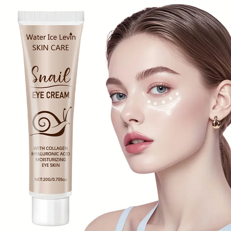 Crème pour les yeux au collagène hydrolysé et à l'essence d'escargot, crème pour les yeux raffermissante et hydratante, crème pour les yeux à l'escargot pour tous les tons de peau clairs, produits de soin de la peau