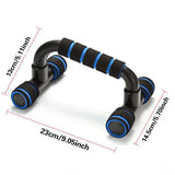 Poignées de pompes ergonomiques — Support musculation pliable fitness à domicile (lot de 2)