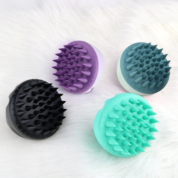 Brosse massage cuir chevelu en silicone, vue principale