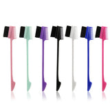 Brosse à sourcils à trois têtes, brosse à cheveux râpées, peigne, brosses de teinture pour cheveux, soins capillaires, contrôle des bords des cheveux, brosse à Gel de coiffure