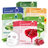 30 pièces masques faciaux Fruits frais blanchissant soin de la peau hydratant Anti rides hydratant coréen masque Facial soins de la peau du visage