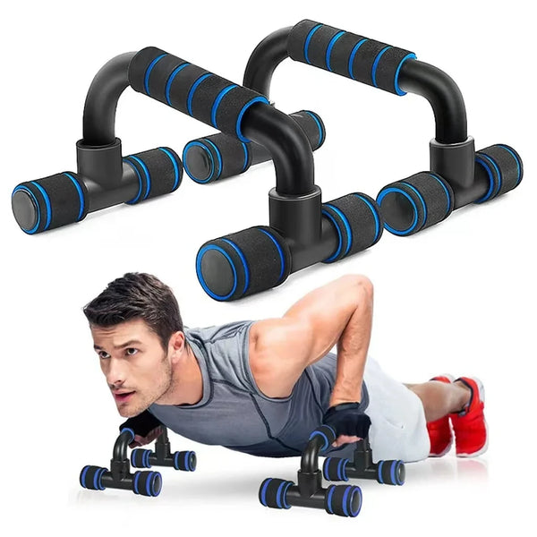 Poignées de pompes ergonomiques — Support musculation pliable fitness à domicile (lot de 2)