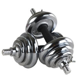 Set d'haltères ajustables 20-50kg — Acier chromé musculation maison