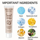 Crème pour les yeux au collagène hydrolysé et à l'essence d'escargot, crème pour les yeux raffermissante et hydratante, crème pour les yeux à l'escargot pour tous les tons de peau clairs, produits de soin de la peau
