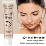 Crème pour les yeux au collagène hydrolysé et à l'essence d'escargot, crème pour les yeux raffermissante et hydratante, crème pour les yeux à l'escargot pour tous les tons de peau clairs, produits de soin de la peau