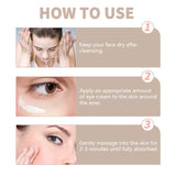 Crème pour les yeux au collagène hydrolysé et à l'essence d'escargot, crème pour les yeux raffermissante et hydratante, crème pour les yeux à l'escargot pour tous les tons de peau clairs, produits de soin de la peau