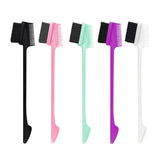 Brosse à sourcils à trois têtes, brosse à cheveux râpées, peigne, brosses de teinture pour cheveux, soins capillaires, contrôle des bords des cheveux, brosse à Gel de coiffure