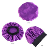 Bonnets solides en Satin pour femmes, chapeau de bain à large bord pour dormir la nuit, unisexe, bandeau élastique, Bonnet de soins capillaires