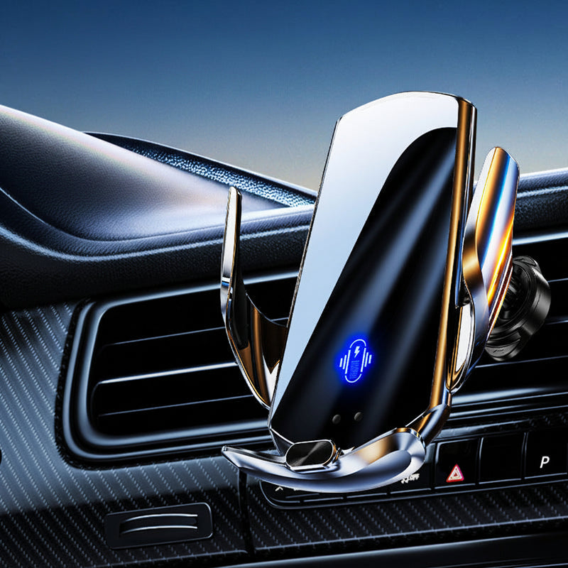 Support voiture recharge sans fil — Fixation aération charge rapide magnétique